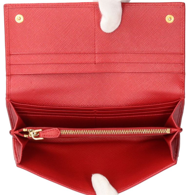 Prada Saffiano Long Wallet Leather 1mh132 Ladies Prada Preowned Prada