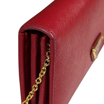Prada Saffiano Long Wallet Leather 1mh132 Ladies Prada Preowned Prada