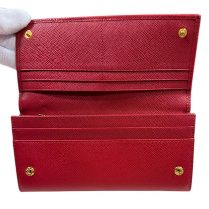 Prada Saffiano Long Wallet Leather 1mh132 Ladies Prada Preowned Prada