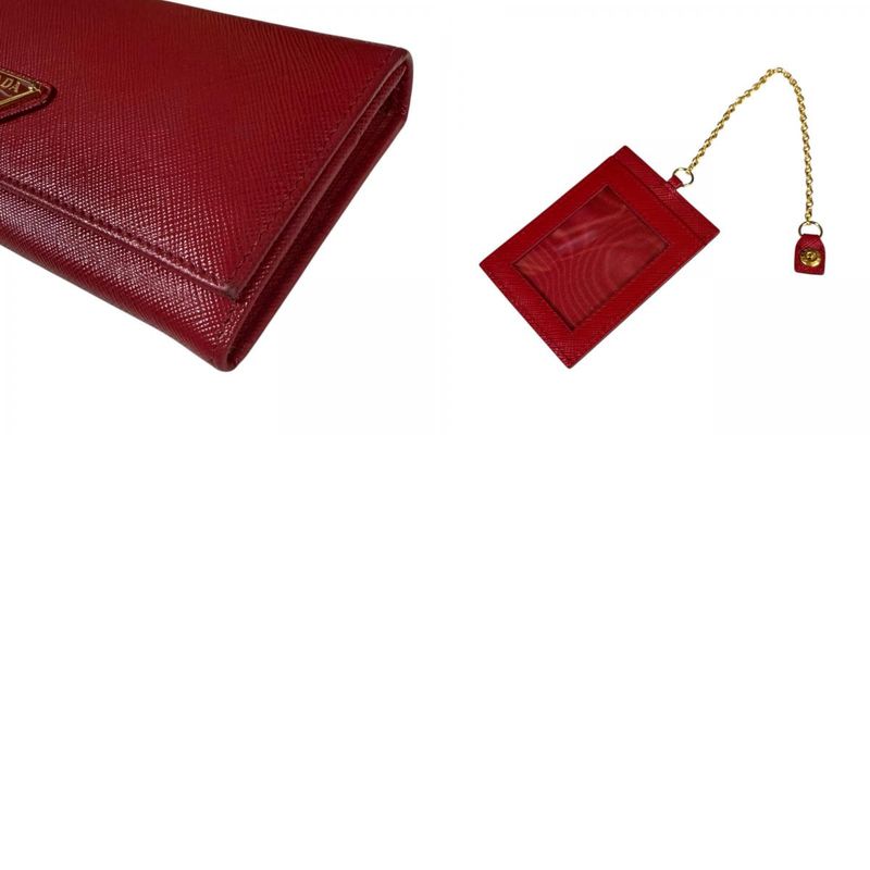 Prada Saffiano Long Wallet Leather 1mh132 Ladies Prada Preowned Prada
