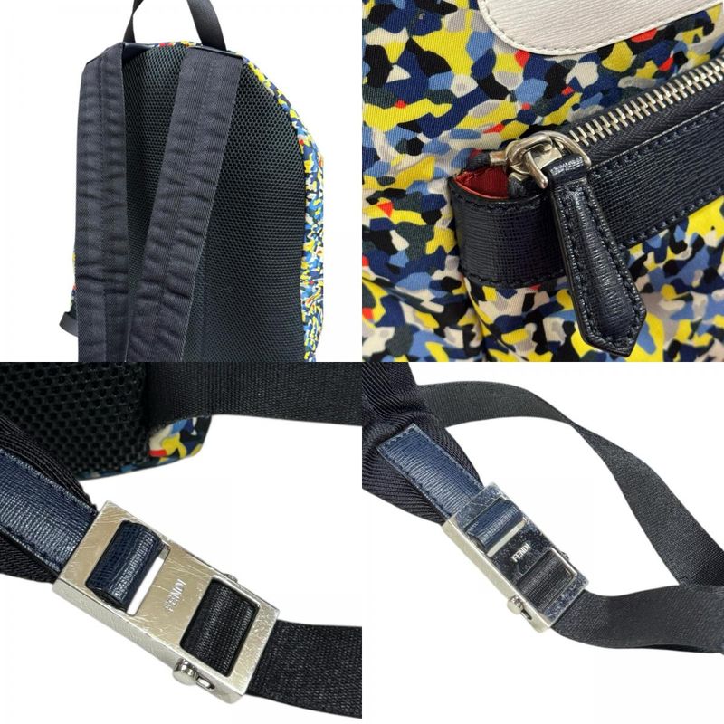 Fendi Bag Bugs Backpack Daypack Nylon 7vz012-5wh Unisex Fendi Preowned Fendi