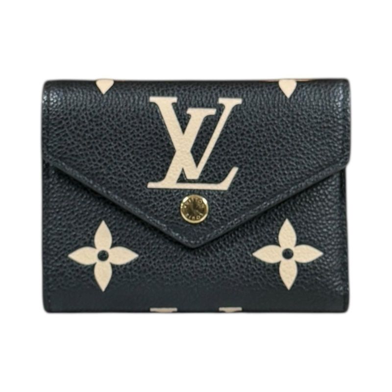 Louis Vuitton Portefeuille Victorine Bicolor Empreinte Trifold Wallet Empreinte