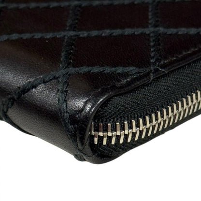 Chanel Wild Stitch Long Wallet Leather Women's Chanel Preowned Chanel