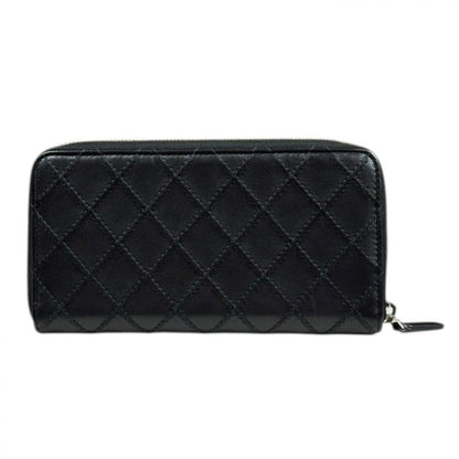 Chanel Wild Stitch Long Wallet Leather Women's Chanel Preowned Chanel