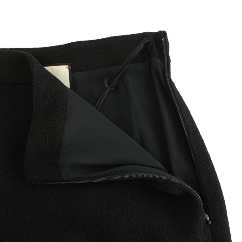 Gucci Skirt Knee Length Flared Bicolor Silk Blend 36 Black White 493602 YT