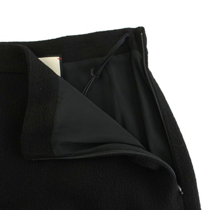 Gucci Skirt Knee Length Flared Bicolor Silk Blend 36 Black White 493602 YT