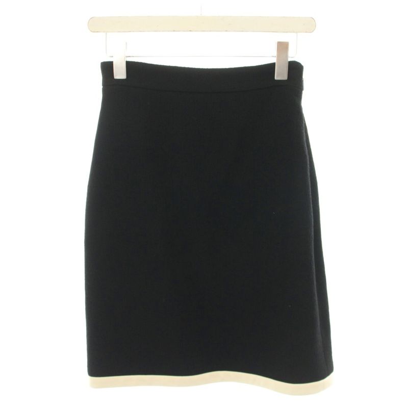 Gucci Skirt Knee Length Flared Bicolor Silk Blend 36 Black White 493602 YT