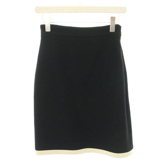 Gucci Skirt Knee Length Flared Bicolor Silk Blend 36 Black White 493602 YT