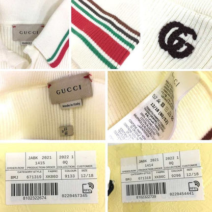 Gucci Baby Short Sleeve Pants Setup 12 Size 18 Cotton Aq11678
