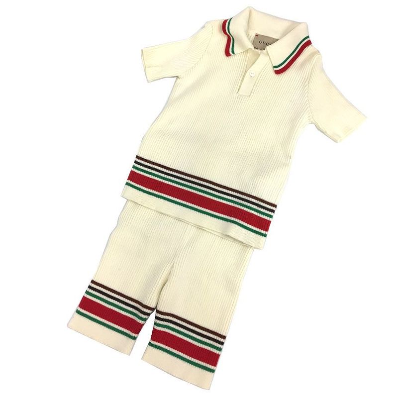 Gucci Baby Short Sleeve Pants Setup 12 Size 18 Cotton Aq11678
