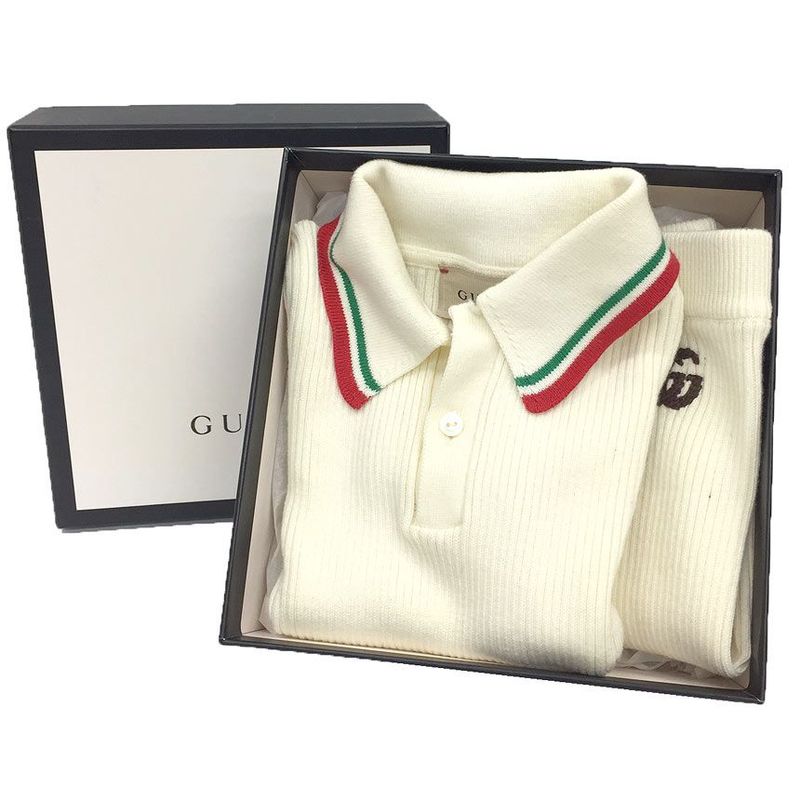 Gucci Baby Short Sleeve Pants Setup 12 Size 18 Cotton Aq11678