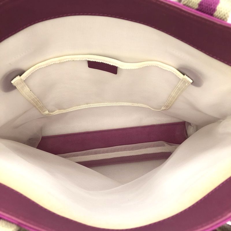 Gucci 140691 Handbag Tote Canvas Pink Ladies Men Fashion Vintage USED