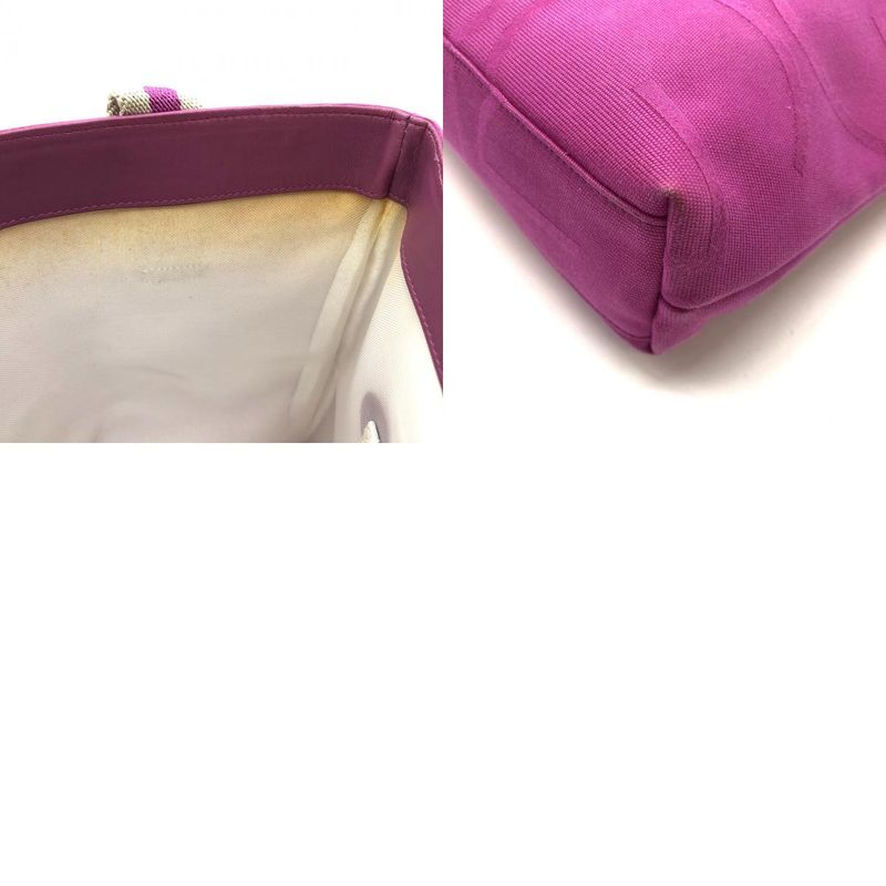 Gucci 140691 Handbag Tote Canvas Pink Ladies Men Fashion Vintage USED