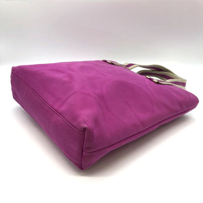 Gucci 140691 Handbag Tote Canvas Pink Ladies Men Fashion Vintage USED