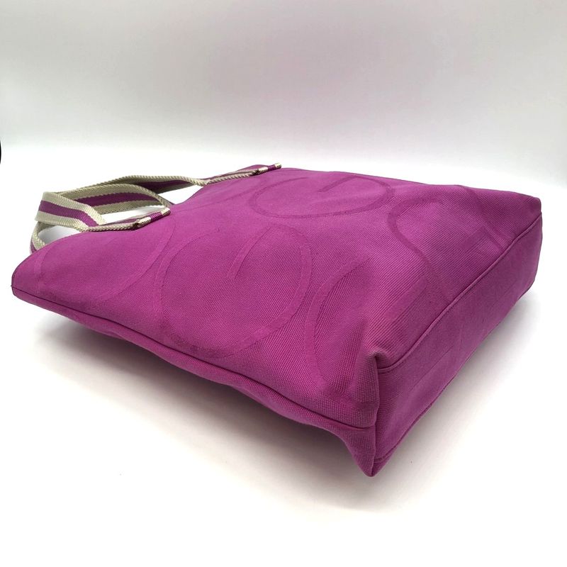 Gucci 140691 Handbag Tote Canvas Pink Ladies Men Fashion Vintage USED