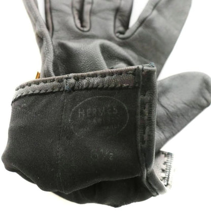 Hermes Kelly Gloves Cadenas Padlock Leather 6.5 Brown AN10 - OH