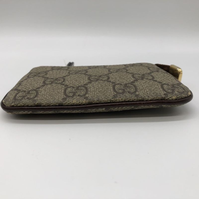 Gucci 447964 Coin Case Mini Wallet Key Holder GG Supreme Brown Ladies Men