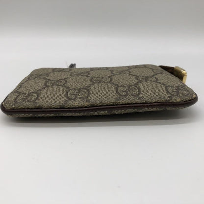 Gucci 447964 Coin Case Mini Wallet Key Holder GG Supreme Brown Ladies Men