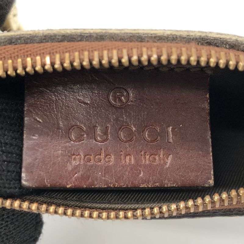 Gucci 447964 Coin Case Mini Wallet Key Holder GG Supreme Brown Ladies Men