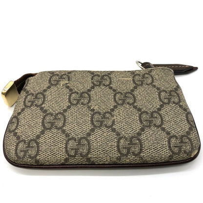 Gucci 447964 Coin Case Mini Wallet Key Holder GG Supreme Brown Ladies Men