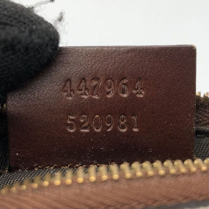 Gucci 447964 Coin Case Mini Wallet Key Holder GG Supreme Brown Ladies Men