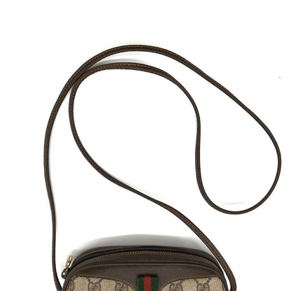 Gucci Old Gucci Shoulder Bag Pochette GG Supreme Sherry Vintage Brown Ladies