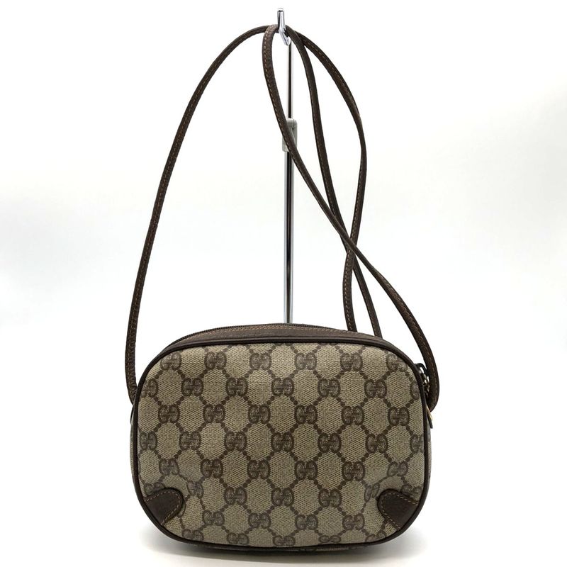 Gucci Old Gucci Shoulder Bag Pochette GG Supreme Sherry Vintage Brown Ladies