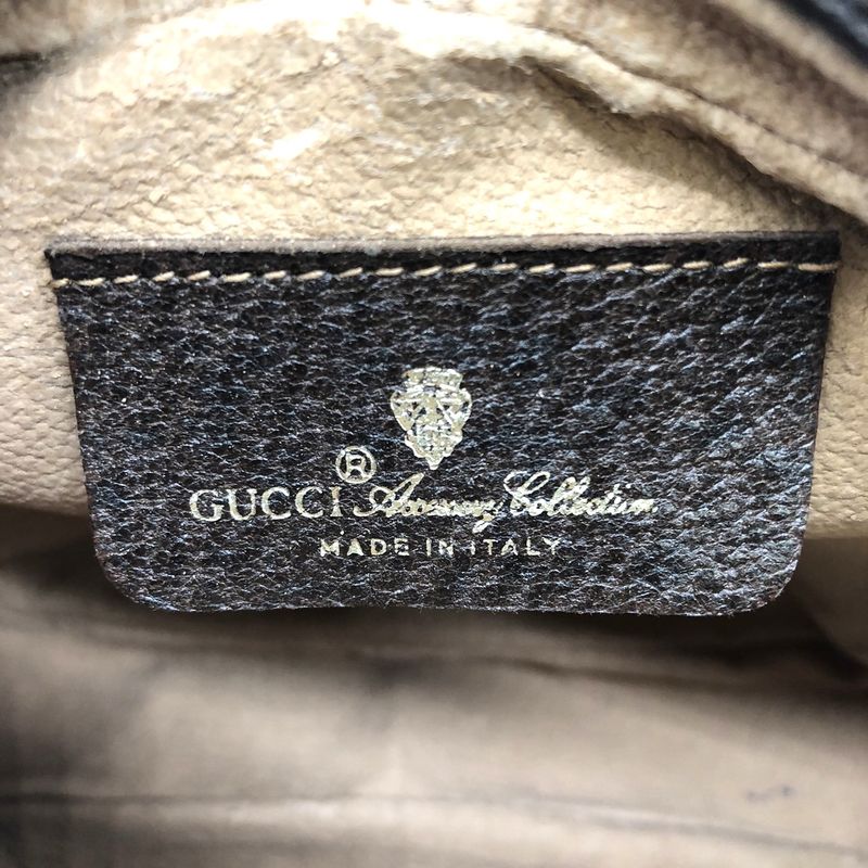 Gucci Old Gucci Shoulder Bag Pochette GG Supreme Sherry Vintage Brown Ladies