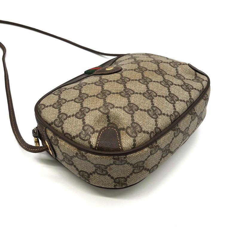 Gucci Old Gucci Shoulder Bag Pochette GG Supreme Sherry Vintage Brown Ladies
