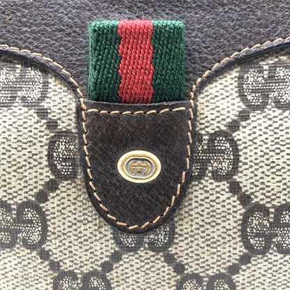 Gucci Old Gucci Shoulder Bag Pochette GG Supreme Sherry Vintage Brown Ladies