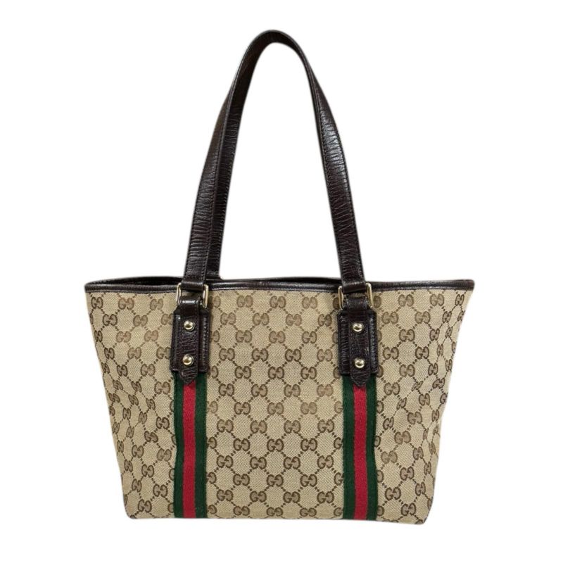 Gucci Sherry Line Tote Bag GG Canvas 137396 Beige Ladies Gucci Preowned Gucci