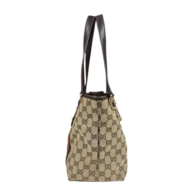 Gucci Sherry Line Tote Bag GG Canvas 137396 Beige Ladies Gucci Preowned Gucci
