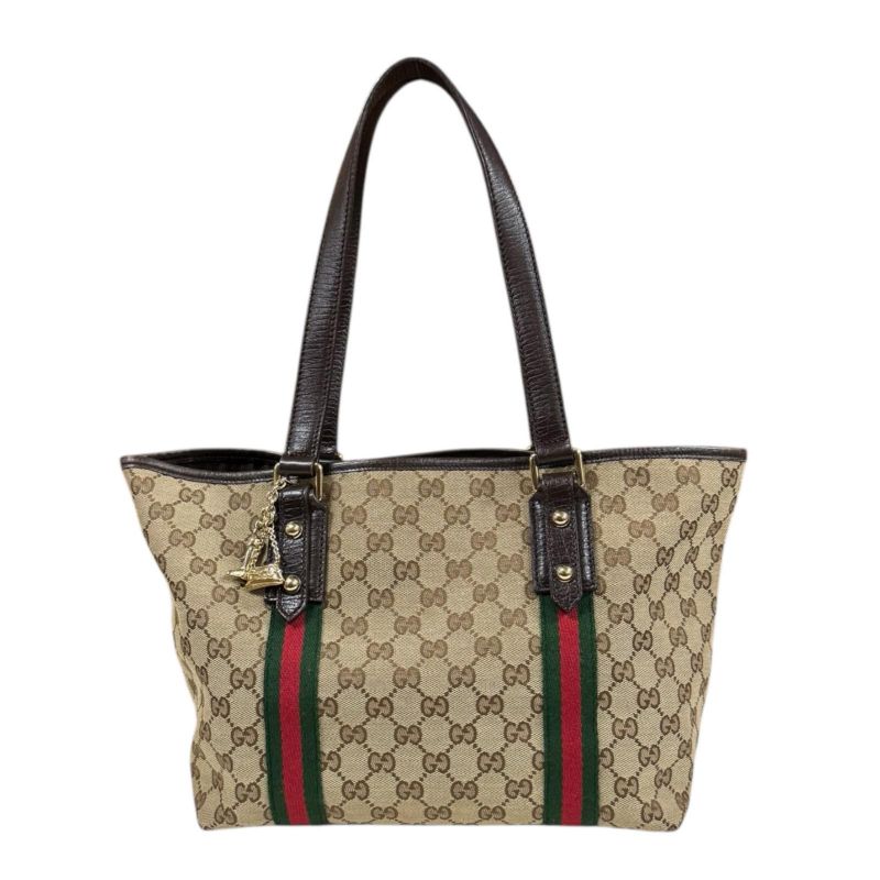 Gucci Sherry Line Tote Bag GG Canvas 137396 Beige Ladies Gucci Preowned Gucci