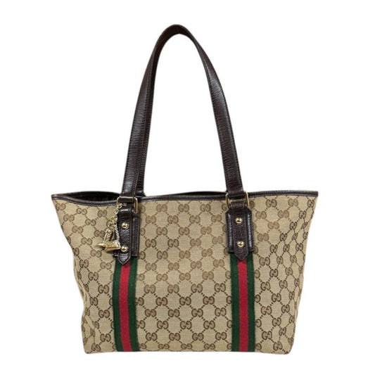 Gucci Sherry Line Tote Bag GG Canvas 137396 Beige Ladies Gucci Preowned Gucci