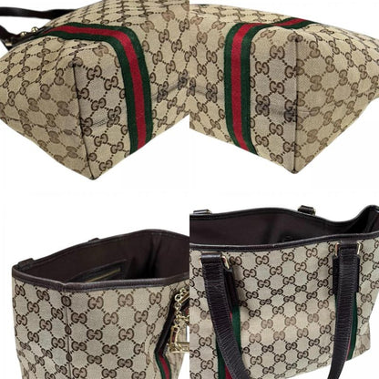 Gucci Sherry Line Tote Bag GG Canvas 137396 Beige Ladies Gucci Preowned Gucci