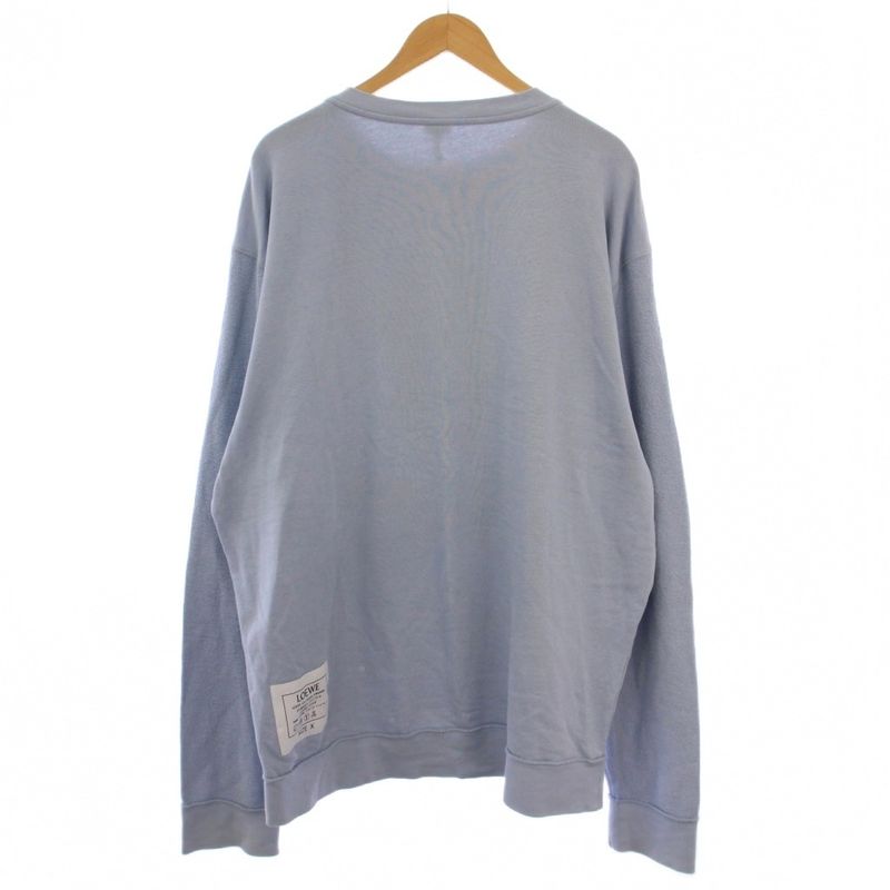 Loewe Sweatshirt Pullover Long Sleeve Crew Neck Skull XL Light Blue BM