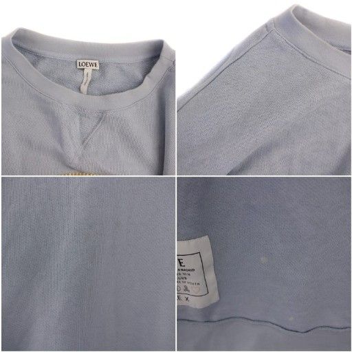 Loewe Sweatshirt Pullover Long Sleeve Crew Neck Skull XL Light Blue BM