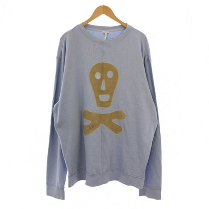 Loewe Sweatshirt Pullover Long Sleeve Crew Neck Skull XL Light Blue BM