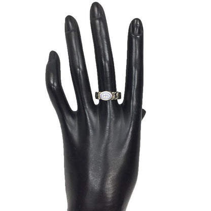 Gucci Ring Interlocking G #15 Ag925 Silver Antiqued Aq11694