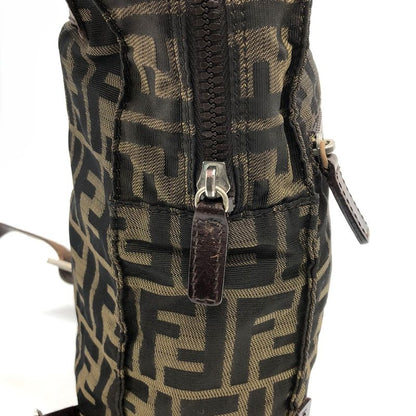 Fendi Zucca Backpack Sac Daypack Backpack Nylon Brown Women Men Vintage Fashion