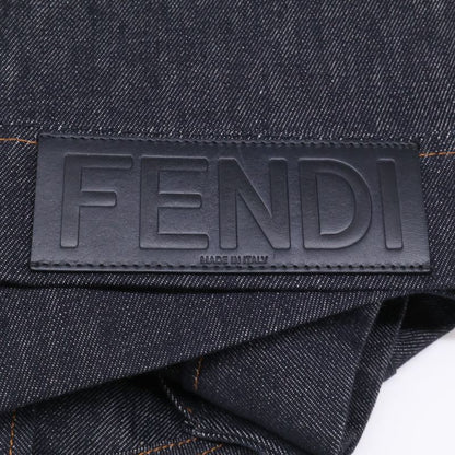 Fendi 23 Indigo Flf822 FF Logo Denim Jacket 40