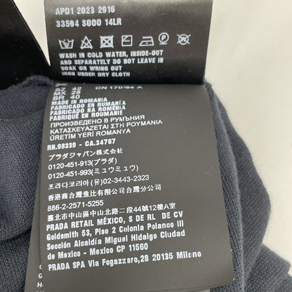 Prada 23 Navy Triangle Logo Dress 42