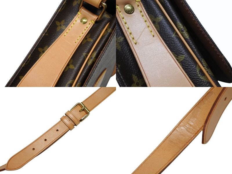 Louis Vuitton Cartouchiere MM Shoulder Bag Monogram Canvas Brown — view 4