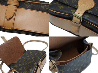 Louis Vuitton Cartouchiere MM Shoulder Bag Monogram Canvas Brown — view 7