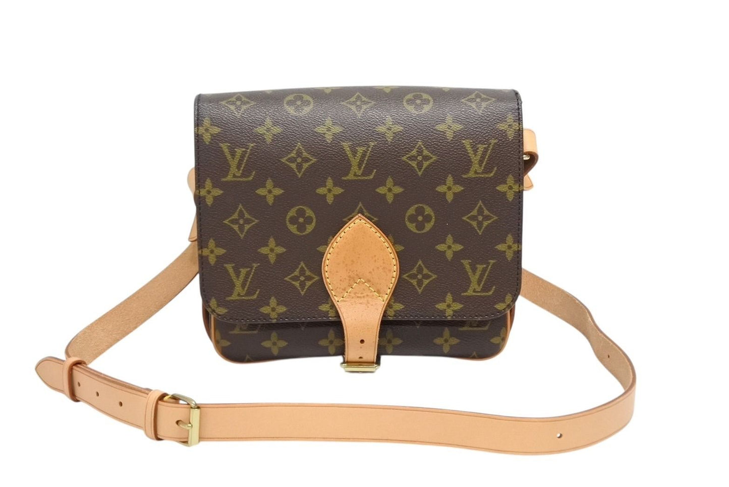 Louis Vuitton Cartouchiere MM Shoulder Bag Monogram Canvas Brown — view 2