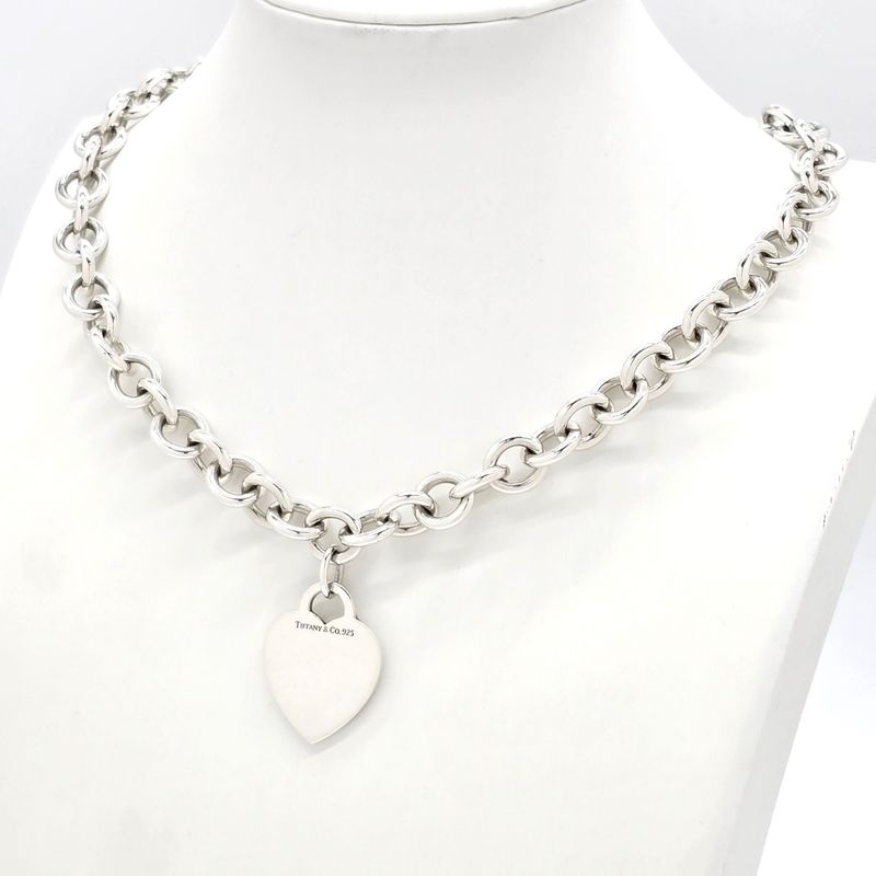 Tiffany & Co Tiffany & Co Heart Tag Necklace Choker Star Ring Silver Sv925