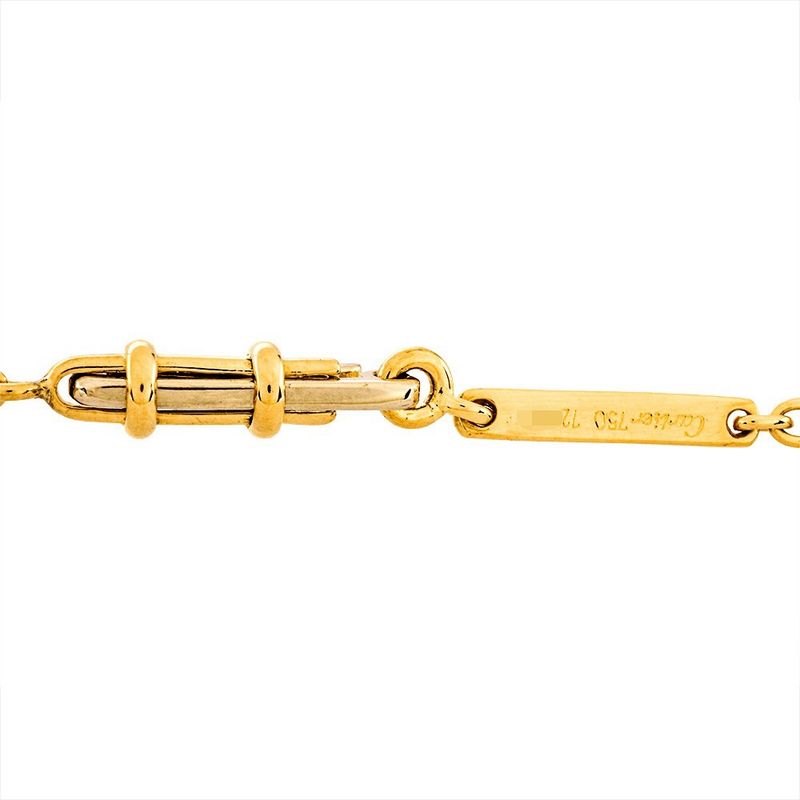 Cartier Love Support 1PD Necklace With Diamonds 18K Yellow Gold 5.6g Yellow
