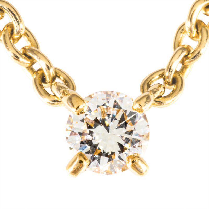Cartier Love Support 1PD Necklace With Diamonds 18K Yellow Gold 5.6g Yellow