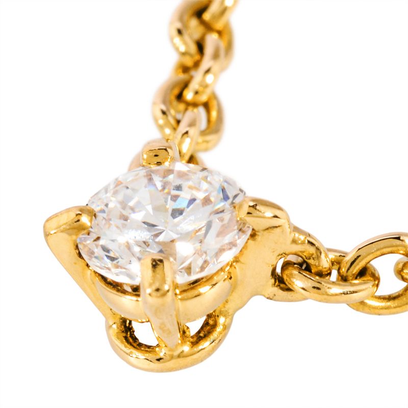 Cartier Love Support 1PD Necklace With Diamonds 18K Yellow Gold 5.6g Yellow