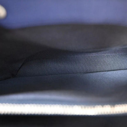 Chanel Handbag CC Coco Mark Polyester Silver Navy 35bs017